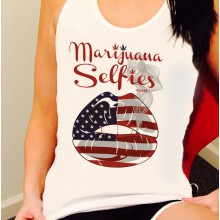 Marijuana Selfies Women’s Tank Top - USA Version Marijuana Selfies Women’s Tank Top - USA Version