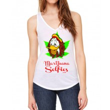 Marijuana Selfies - Stoned Duck - Woman's Tank Top Marijuana Selfies - Stoned Duck - Woman's Tank Top